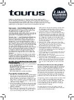 Preview for 34 page of Taurus 913600a Manual