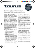 Preview for 36 page of Taurus 948030 Manual