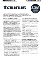 Preview for 25 page of Taurus 968812 Manual