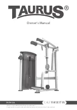 Taurus CALF RAISE IT95 Owner'S Manual preview