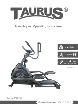 Preview for 1 page of Taurus Crosstrainer FX10.5 Pro Assembly And Operating Instructions Manual