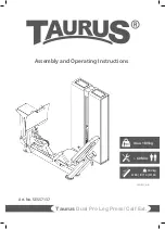 Preview for 1 page of Taurus Dual Pro Leg Press/ Calf Ext Assembly And Operating Instructions Manual