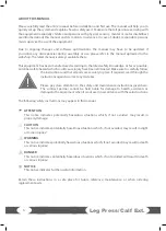 Preview for 6 page of Taurus Dual Pro Leg Press/ Calf Ext Assembly And Operating Instructions Manual