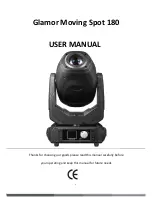 Taurus Glamor Moving Spot 180 User Manual preview