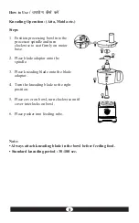 Preview for 9 page of Taurus INALSA Easy Prep Instruction Manual