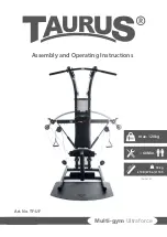 Taurus Multi-gym Ultra Force TF-UF-PRO Assembly And Operating Instructions Manual preview