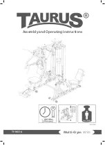 Taurus Multi-Gym WS5 Assembly And Operating Instructions Manual preview