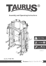 Preview for 1 page of Taurus Multi Smith Pro Assembly And Operating Instructions Manual