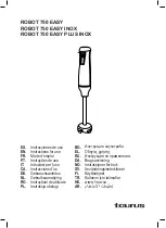 Preview for 1 page of Taurus ROBOT 750 EASY Instructions For Use Manual