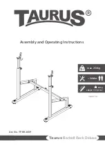 Taurus TF-RK2459 Assembly And Operating Instructions Manual preview