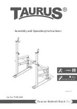 Preview for 1 page of Taurus TF-RK3459 Assembly And Operating Instructions Manual