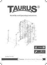 Preview for 1 page of Taurus Universal Smith Machine Assembly And Operating Instructions Manual