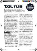Preview for 19 page of Taurus VENTILADOR DE PEU Manual