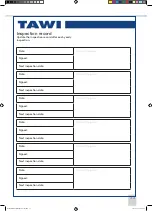 Предварительный просмотр 33 страницы TAWI CR80 User Manual And  Spare Parts List
