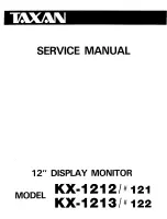 Taxan KX-1212 Service Manual preview