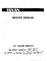 Taxan Super Vision 630 Service Manual preview