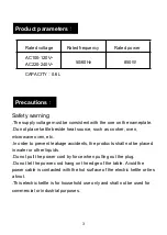 Preview for 3 page of Tayama FTK-002 Operating Instructions Manual