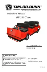 Предварительный просмотр 1 страницы Taylor-Dunn BT-280-36 Operator'S Manual