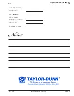 Preview for 103 page of Taylor-Dunn E0-455-24 Service And Replacement Parts Manual