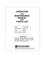 Preview for 1 page of Taylor-Dunn ET 1-50 Operation And Maintenance Manual