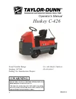 Taylor-Dunn Huskey C-426 Operator'S Manual preview