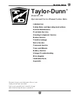 Предварительный просмотр 5 страницы Taylor-Dunn SC-100-24 Operation, T Roubleshooting And Replacement Parts Manual