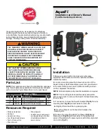 Preview for 2 page of Taylor Made AquaFi 781414 Installation And Owner'S Manual