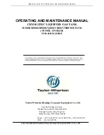 Preview for 1 page of Taylor-Wharton M2000 Operating And Maintenance Manual