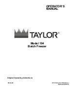 Preview for 1 page of Taylor 104 Operator'S Manual