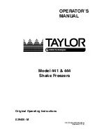 Taylor 441 Operator'S Manual preview