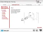 Предварительный просмотр 6 страницы Taylor 490 Operator Training