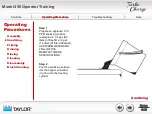 Предварительный просмотр 20 страницы Taylor 490 Operator Training