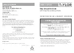 Preview for 1 page of Taylor 5273275 Instructions For Use Manual