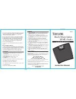 Предварительный просмотр 1 страницы Taylor 5703 Instruction Manual