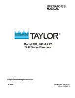 Предварительный просмотр 1 страницы Taylor 741 Operator'S Manual