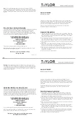 Taylor 7422EF Instruction Manual предпросмотр