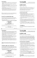 Предварительный просмотр 1 страницы Taylor 7566EF Instruction Manual