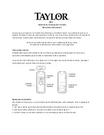 Предварительный просмотр 8 страницы Taylor 9526 Instruction Manual