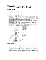 Taylor AJ1450BL Quick Use Manual preview