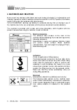 Preview for 7 page of Taylor C116 Manual Of Use And Maintenance