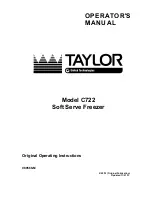 Taylor C722 Operating Instructions Manual preview