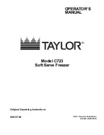 Taylor C723 Operator'S Manual preview