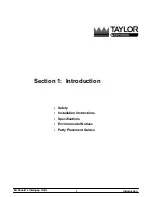 Предварительный просмотр 7 страницы Taylor C832 Service Manual