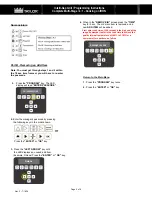 Preview for 2 page of Taylor C842 Programming Instructions Manual