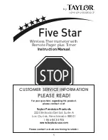 Preview for 1 page of Taylor Five Star 1479 Instruction Manual