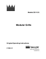 Taylor QS11 Original Operating Instructions preview