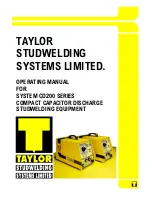 Preview for 1 page of Taylor SYSTEM CD200 SERIES Operating Manual