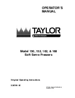 Предварительный просмотр 1 страницы Taylor Taylormate 152 Operator'S Manual