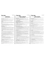 Taylor TE22FT Instruction Manual preview