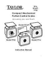 Taylor TP16 Instruction Manual preview